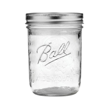 Ball Wide Mouth Pint Canning Jars, 12 Pack, Clear