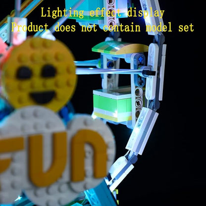 LED Light Kit (Remote Control) Compatible with Lego Ferris Wheel - Lighting Set for Creator 31119 (Model Set Not Included)