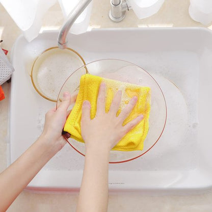 Homaxy 100% Cotton Waffle Weave Kitchen Dish Towels, Ultra Soft Absorbent Quick Drying Cleaning Towel, 13 x 28 Inches, 8-Pack, Yellow