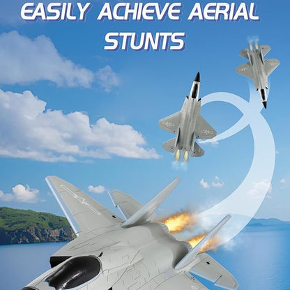 FX9631 RC Plane 2.4GHz 4CH Brushless Remote Control Airplane 3D 6G Mode Built in Six Axis Gyroscope Aerobatics Culvert Plane Simulated Stealth Fighter Toy Gift for Teens Adults