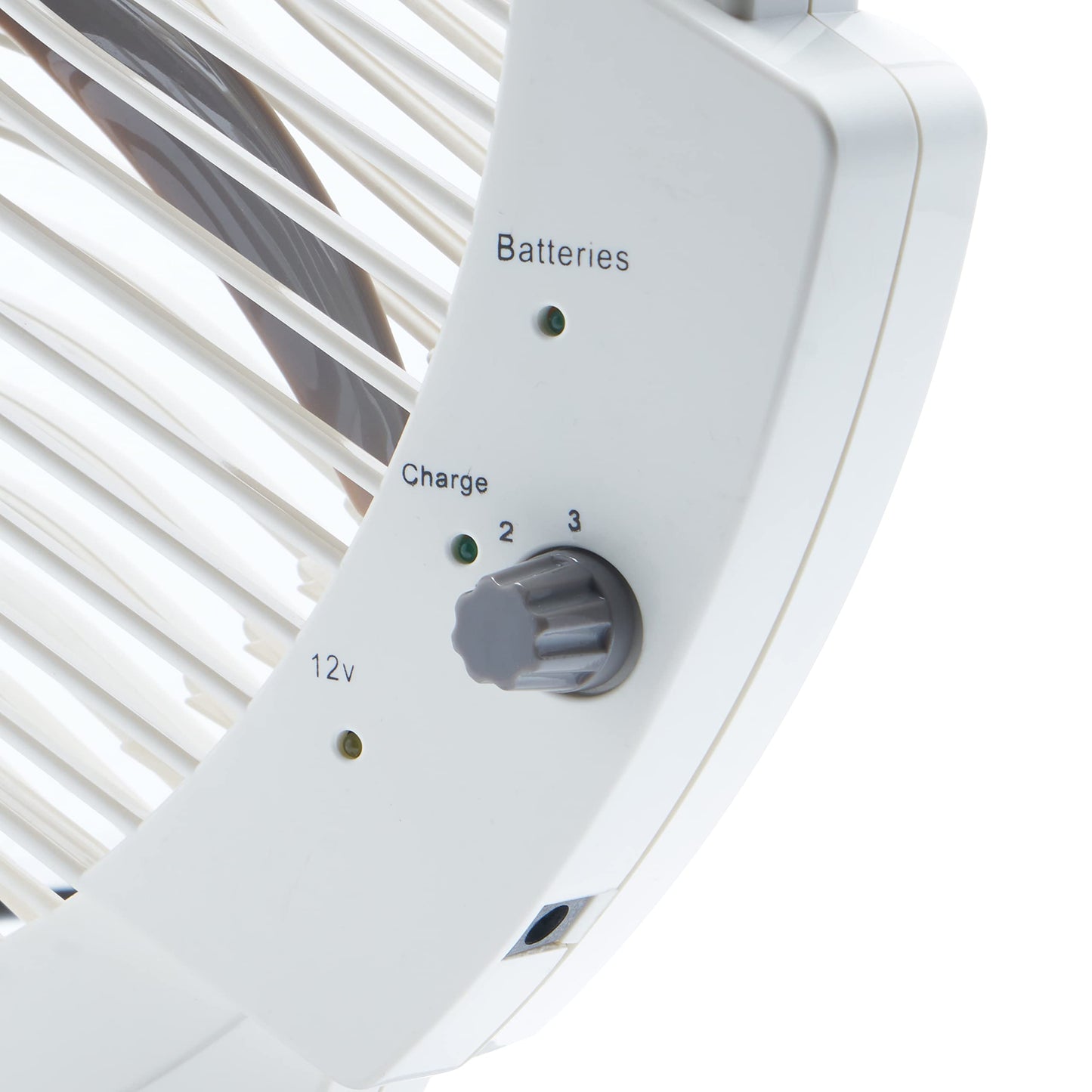 Extreme Max 1229.4089 Rechargeable AC/DC 12 Volt Box Fan with Lithium Battery for RV, Camping, Travel – 12", White