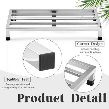 MorningRo 2 Pack Dunnage Rack 39.37" Long X 15.75" Wide, 3.9" Height Stainless Steel Dunnage Rack 1800 lbs Capacity Storage Commercial Food Service Storage in Restaurant Kitchens Shop