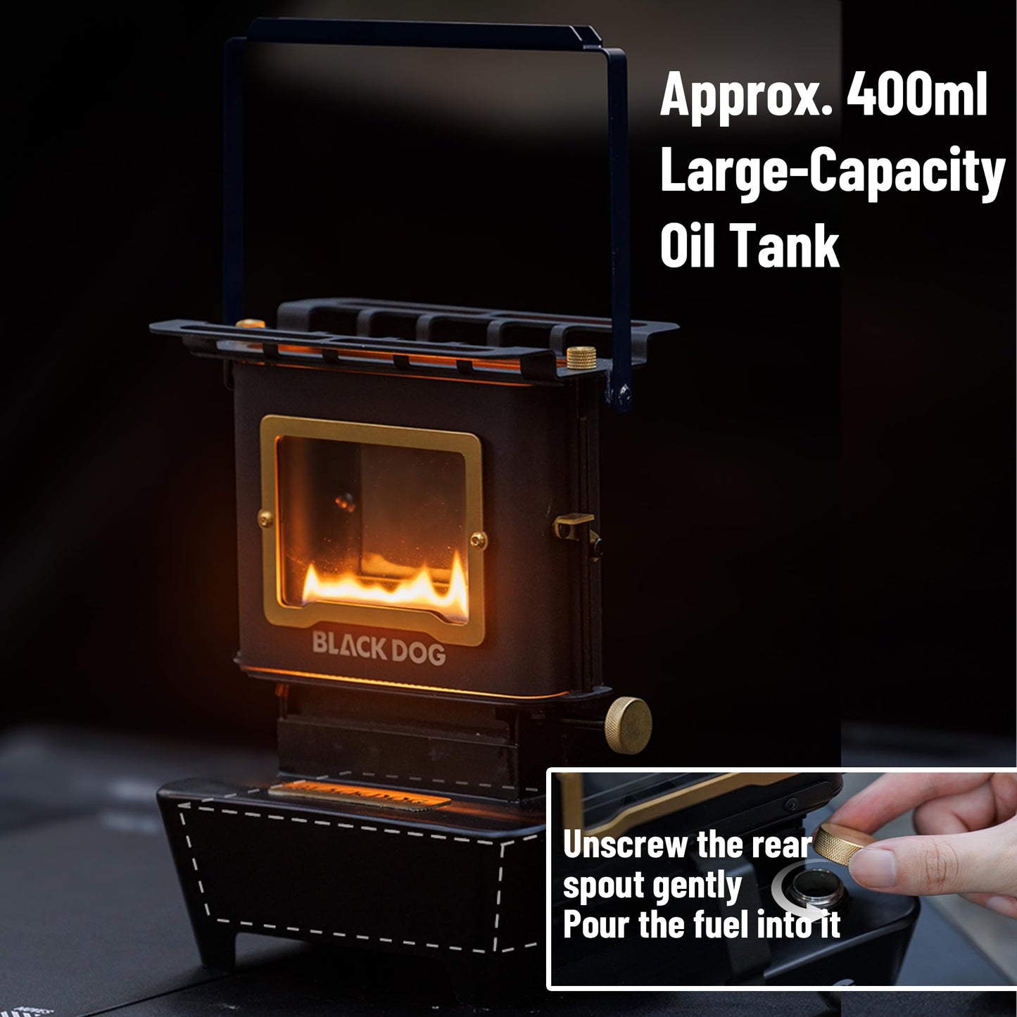 Blackdog Camping Oil Stove - Mini Tabletop Kerosene Heater and Cooker for Outdoor & Indoor Use, Portable Fuel Burner for Cooking Warming, Emergency Oil Lamp for Lighting