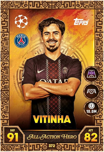 Topps UCC Match Attax 2025/26 - Mini Tin - Global Goalscorers - contains 28 Match Attax cards plus a random Star Boy LE and 3 exclusive 'Worldies' LE cards.