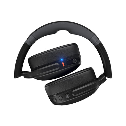Skullcandy Crusher Evo Wireless Bluetooth Headphones with Multi-Sensory Bass, Noise Isolating Over-Ear Fit, Up to 40 Hours Battery, Microphone for iPhone Android - True Black