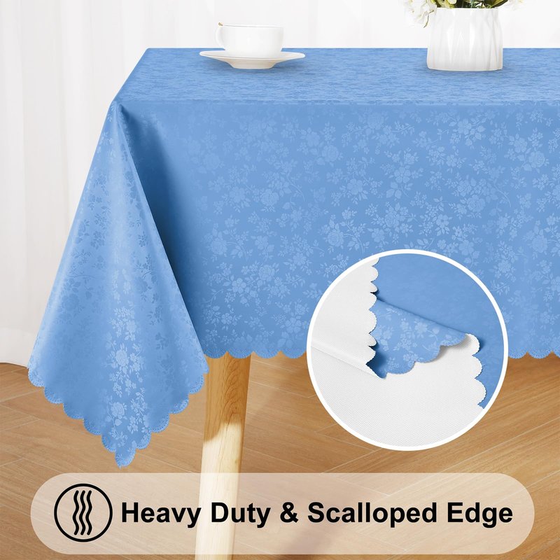Smiry Square Table Cloth, Waterproof Heavy Duty Vinyl Tablecloths, Wipeable Washable Table Cover for Kitchen and Dining Room (Dirty Pink, 54" X 54")