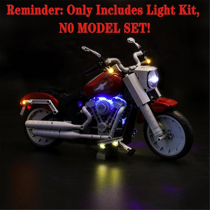 LED Light Set Compatible with Lego 10269 Harley-Davidson Fat Boy Creator Expert Building Blocks Model - Model Set NOT Included