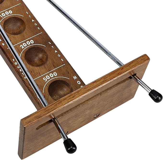 WE Games Shoot The Moon Game Large 17.5 inch Size Walnut Wood Stain Retro Games for Adults Classic Table Top Board Game