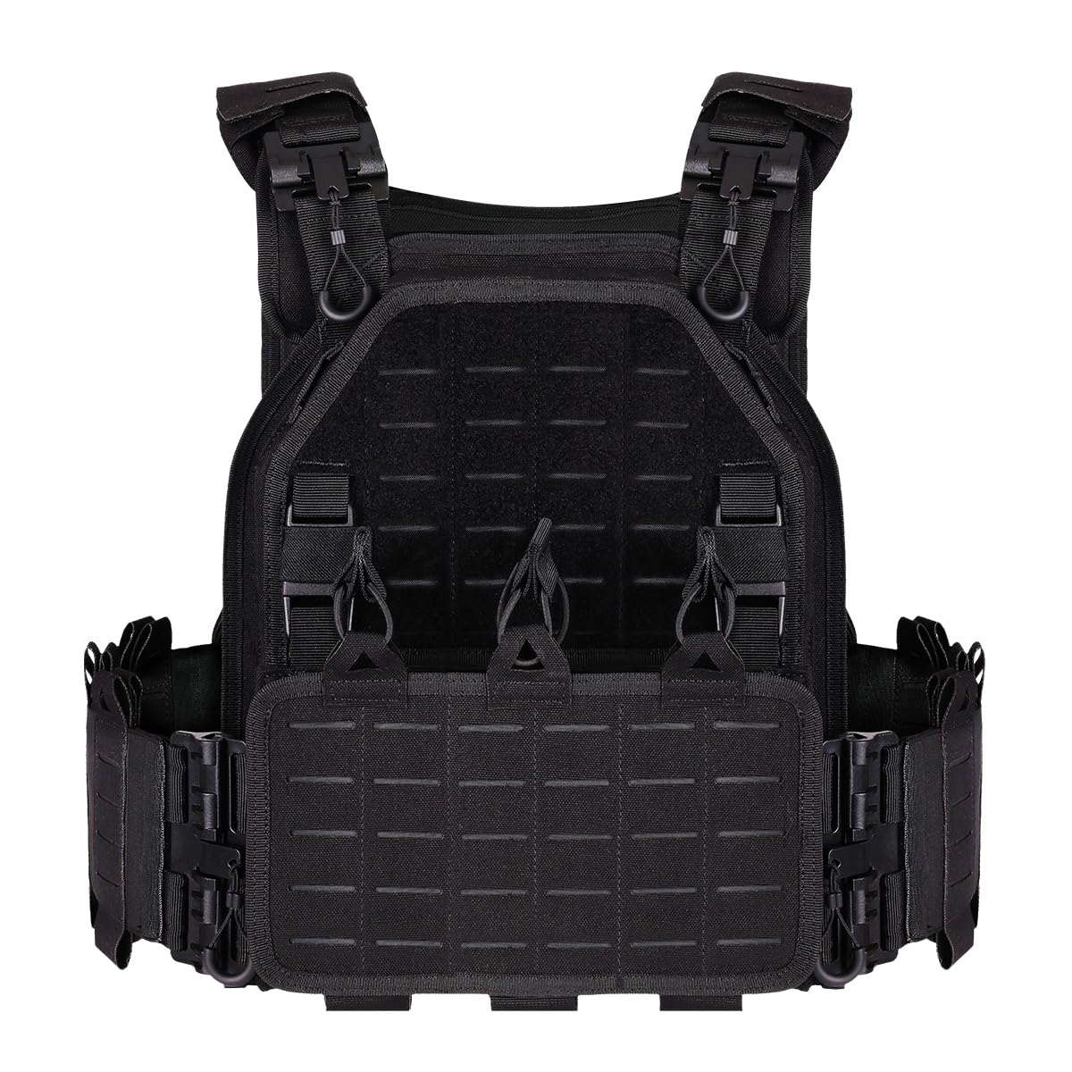 BOMTURN Tactical Vest for Men Quick Release Laser-Cutting Modular Vest for Outdoor