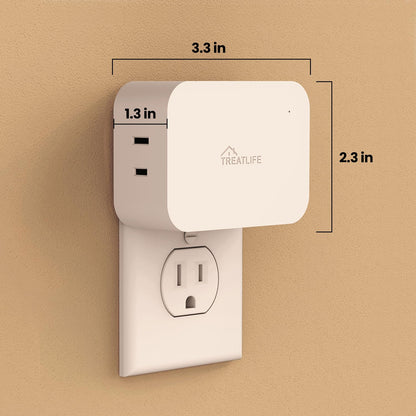 TREATLIFE Dimmable Smart Plug 2 Pack, 2.4GHz Smart Plug Works with Alexa, Google Home and SmartThings, for Dimmable LED, CFL, Incandescent and Halogen Lamps, Sunrise and Sunset Simulation, Sleep Aid