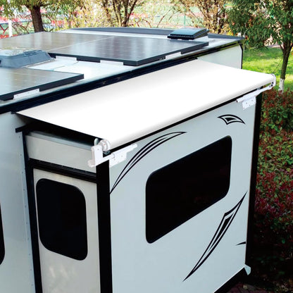 Dulepax RV Slide Out Awning,RV Slide Topper,Modular Camper Slide Out Awning Kit,Slide Toppers for RVs,5th Wheels,Travel Trailers and Motorhomes,White,13'9''(13'1''Fabric)