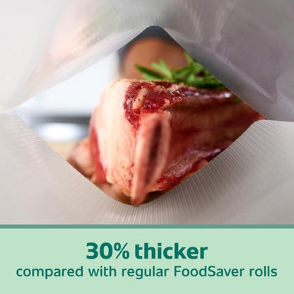 FoodSaver Heavy-Duty Vacuum Seal Rolls - 8" x 20' | 6-Pack for Food Storage & Sous Vide Cooking