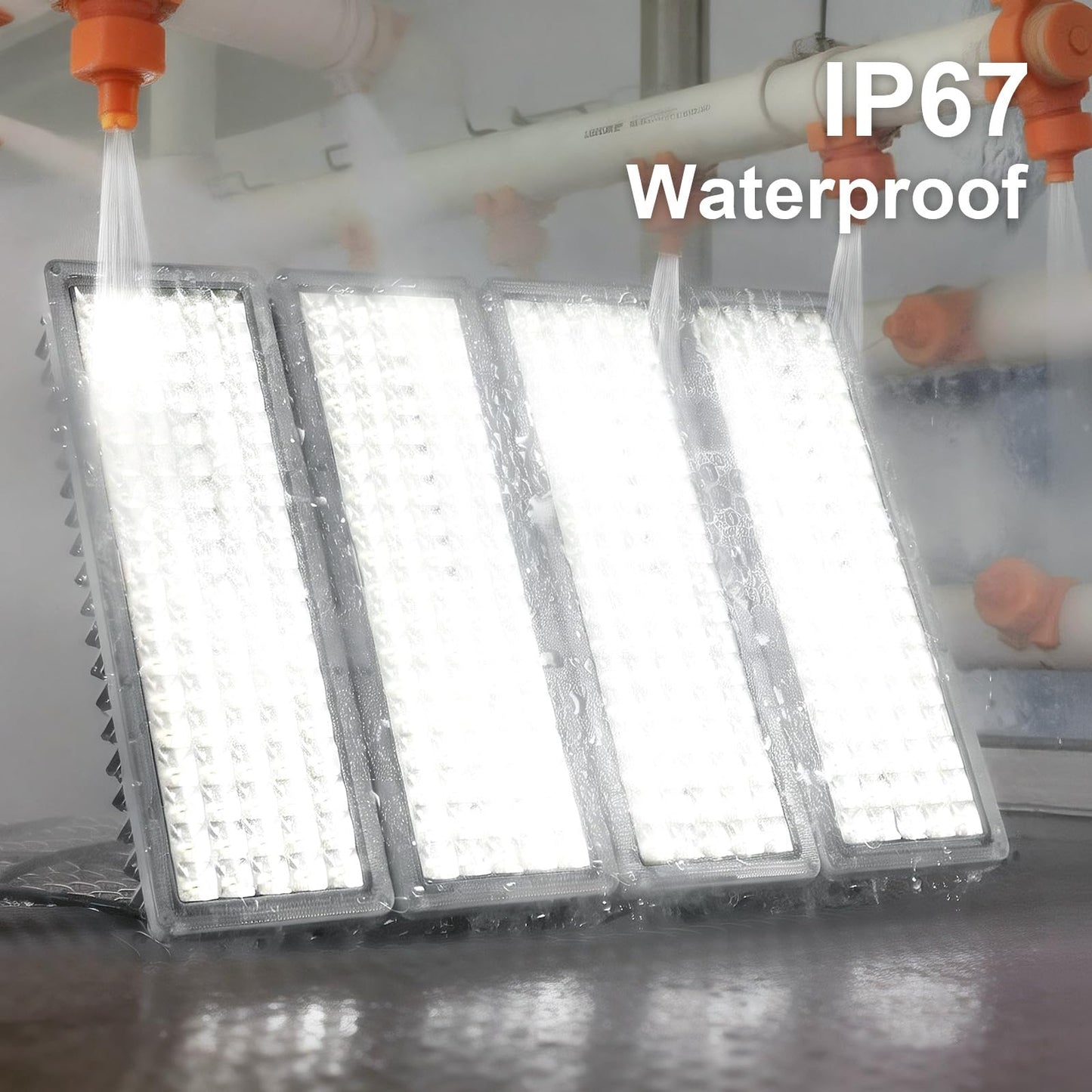 Kekeou 400W LED Stadium Lights Outdoor, 56000 Lumens 6500K IP67 Waterproof Commercial Flood Lighting, High Power Area Lighting for Basketball Court, Large Area Outdoor LED Lights