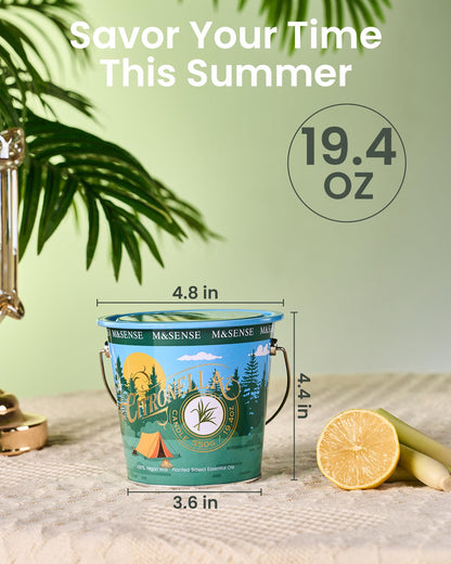 M&SENSE Citronella Candles Outdoor, Citronella Eucalyptus Scented Candle 19.4 oz,Eucalyptus Lemongrass Candle Outdoor,Lemongrass Summer Citronella Candles for Patio Camping, 120 Hours Burn