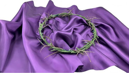 Crown of Thorns | Purple Satin Easter Theatrical Prop - 8 Inch Diameter for Home & Church Decor
