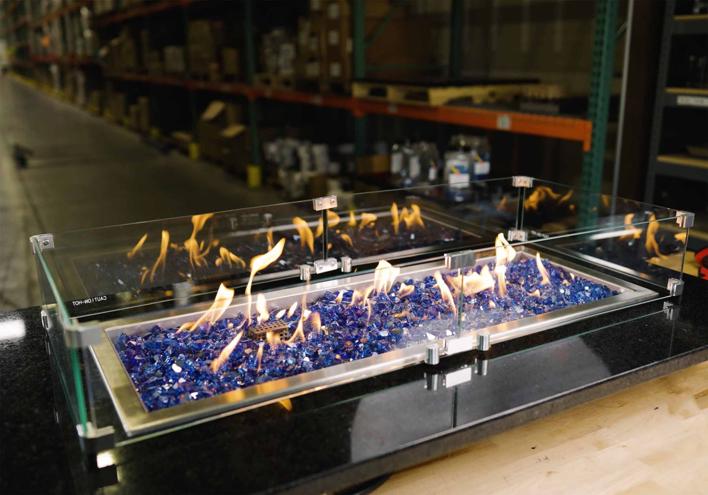 Celestial 41.25" x 17" x 6" Wind Guard, fits Celestial 36” x 12” Fire Pit Burner Pan for Gas Fire Pits