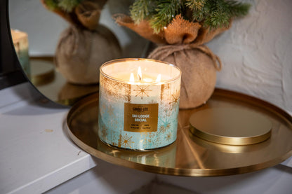 Candle-lite Holiday Scented Candles, Apple Blossom with Lavender, 14 oz 3-Wick Jar Candle, Proudly Poured in the USA, Christmas Home Decor Candle, 45 Hours of Burn Time, Holiday Gift for Men and Women