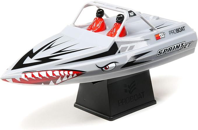Pro Boat Sprintjet 9 Self-Righting Deep-V Jet Boat Brushed RTR Ready to Run Silver PRB08045T1