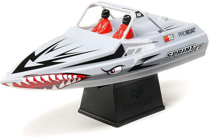 Pro Boat Sprintjet 9 Self-Righting Deep-V Jet Boat Brushed RTR Ready to Run Silver PRB08045T1
