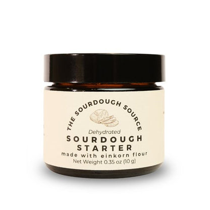 Einkorn Dehydrated Italian Sourdough Starter | Naturally Lower Gluten Structure | Made from Organic Heirloom Einkorn Flour From Italy| The Sourdough Source | Easy to Follow Instructions |Double Batch 2 Servings | Low-Maintenance| Make Artisan Sourdough Br