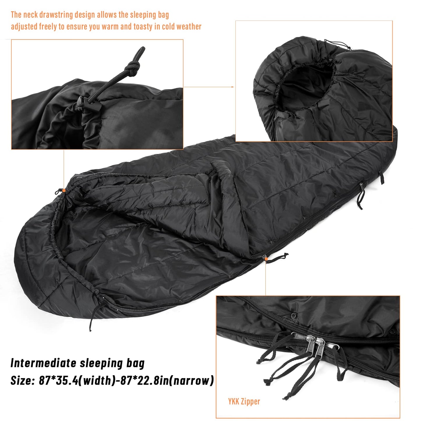 MT Army Military Modular Sleeping Bags System, Multi Layered with Bivy Cover for All Season, OCP
