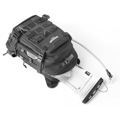 Rhinowalk Motorcycle Tank Bag Travel Luggage Motorcycle Backpack with 1.5L Water Bladder MOLLE System Fits Honda Yamaha Suzuki Kawasaki Harley-Black