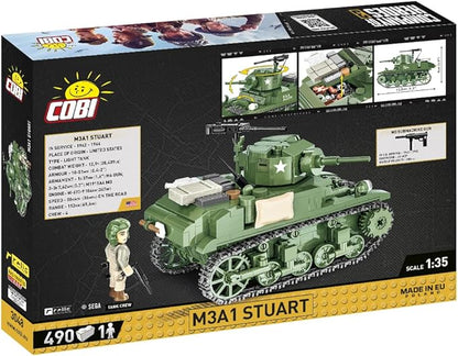 COBI Company of Heroes 3 M3A1 Stuart Tank Building Set 488 Pieces