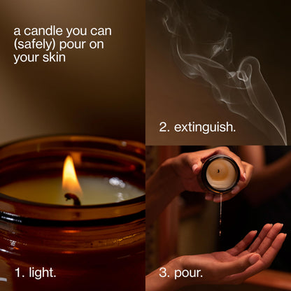 Maude Burn No. 0 - Unscented Hydrating + Skin-Softening Soybean + Jojoba Oil Massage Candle - Fragrance-Free, Soothing Warm Massage Oil Candle - Relaxing Self Care Gifts (4 oz)