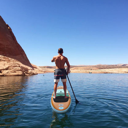 JC-ATHLETICS Inflatable Stand Up Paddle Board (6 Inches Thick), ISUP Package W/Premium SUP Accessories & Backpack, Non-Slip Deck,Fins, Adjustable Paddle,Leash,Hand Pump,Standing Boat for Youth & Adult