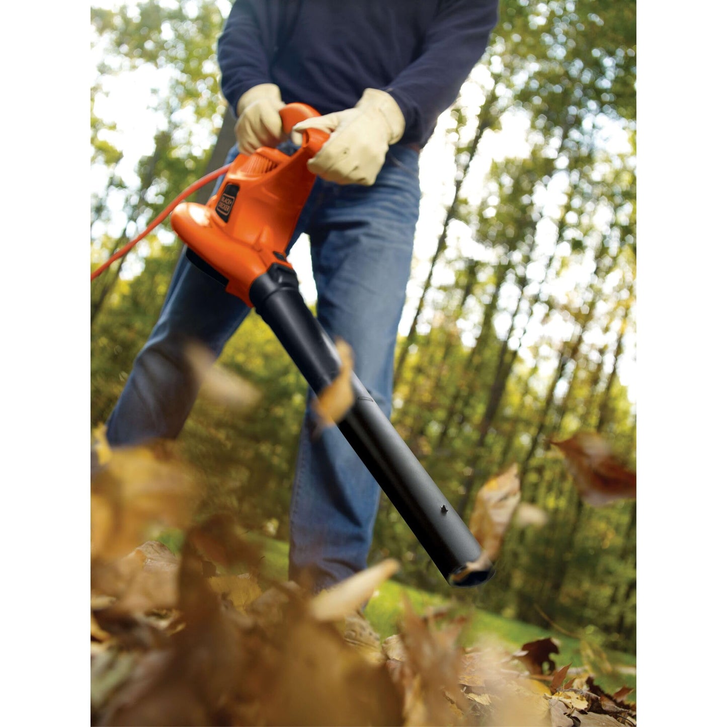 BLACK+DECKER 3-in-1 Electric Leaf Blower, Leaf Vacuum/Mulcher, Up to 250 MPH, Premium Disposable System, Corded, 12-Amp Handheld Lightweight Corded Electric Combo (BV6600)