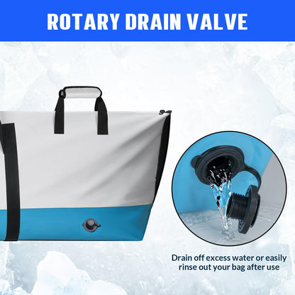 THKFISH Fish Cooler Bag Insulated Fish Kill Bag for Caught Fishing, 60x20x9in Waterproof Fishing Catch Bags with Smooth Water-Resistant Zipper Keep Ice-Cold & Fresh Over 48H