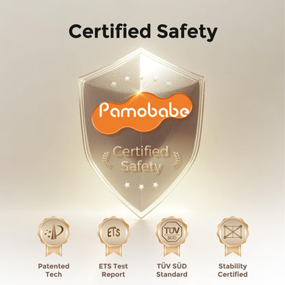 Pamo Babe 7 in 1 Pack and Play with Bassinet, Portable Crib with Mattress, Diaper Changer, Magic Fold™ One-Step Quick Setup Playard, Mosquito Net, Zipper Door, Toy Arch for Newborn to Toddler