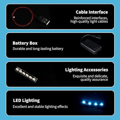BrickSoul Led Light Kit for Venator Compatible with 75367 Light Kit Light Up Your Star Wars Star Destroyer Building Set - RC Version
