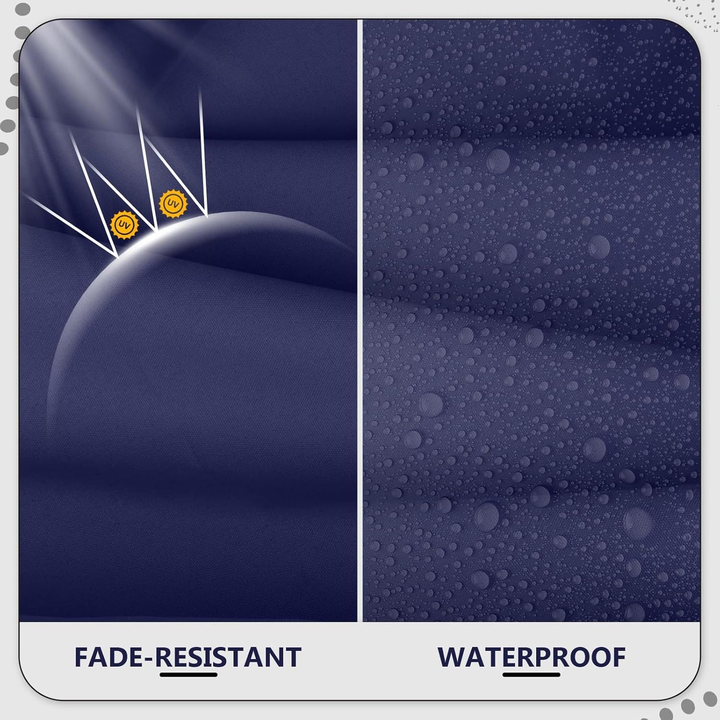 Outdoor Patio Seat Cushions by [Brand Name] - Weather & Fade Resistant | 3-Pack Anti-Slip 4-Seater Wicker Sofa Cushions