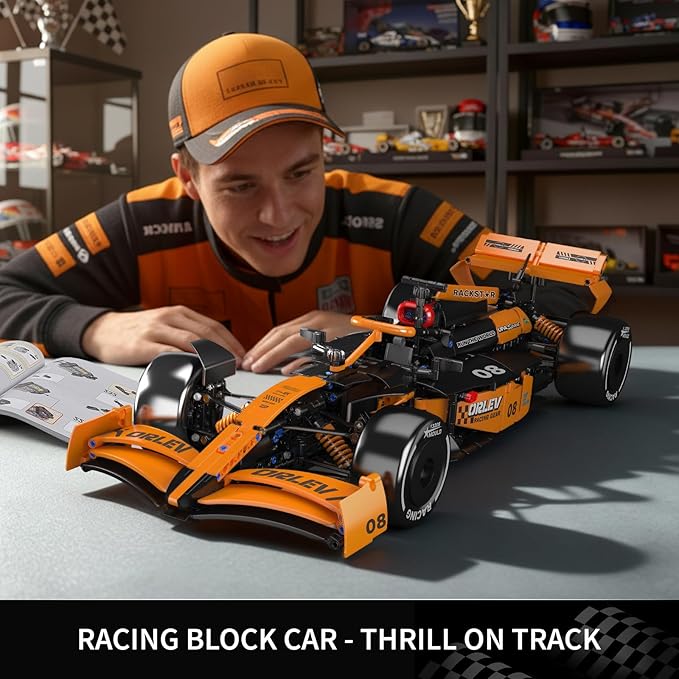 Mould King 13208 Race Car Model Toys MOC Bricks Collectible Sportscar Building Blocks Racing Car Building Kits for Adult Static Version 1480 Pieces