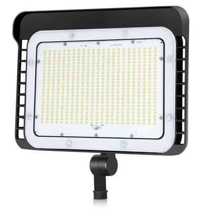 DragonLight 240W LED Flood Light with Dusk to Dawn Photocell, IP65 Waterproof Adjustable Knuckle Mount LED Floodlights Outdoor, 5000K Daylight 36,000LM Super Bright 100-277V for Large Area Lighting