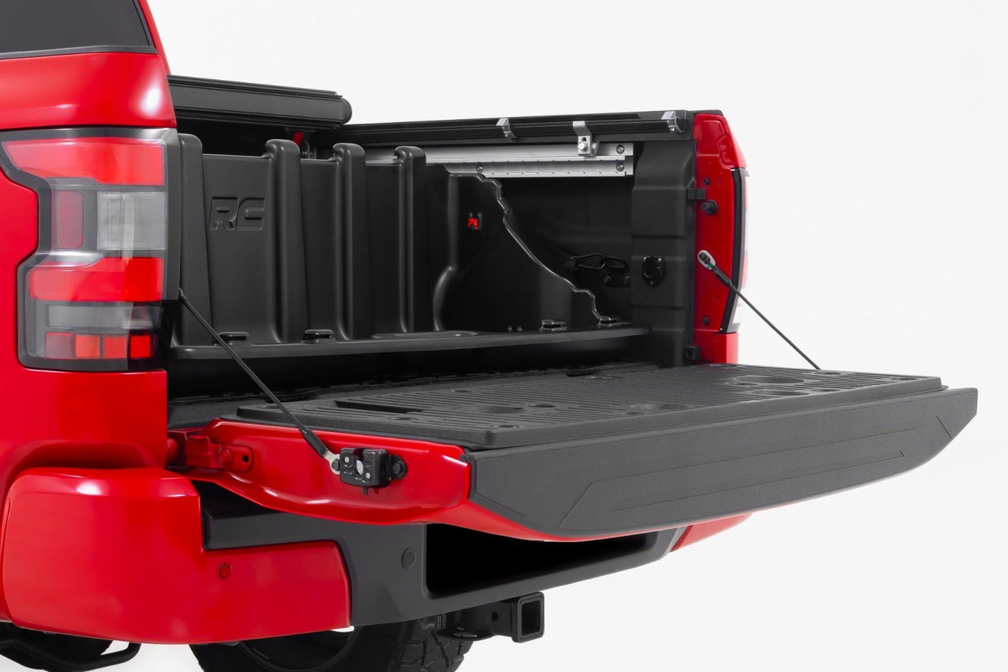 Rough Country Easy Access Truck Bed Cargo Storage Box | Mid-Size 52.5" - 10203, Black