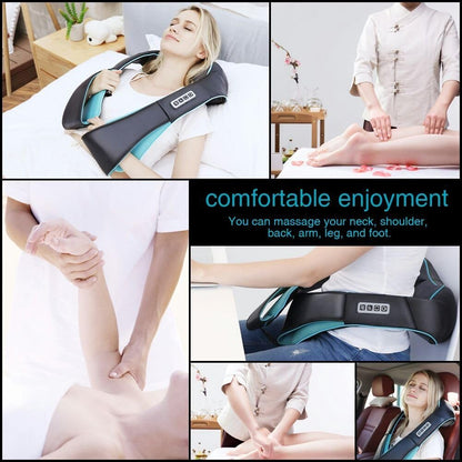 Mo Cuishle Shiatsu Neck & Back Massager with Heat - Electric 4D Deep Tissue Relief for Mom & Dad