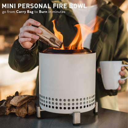 Solo Stove Mesa XL, 7 Inch Tabletop Fire Pit with Stand - Smokeless, Stainless Steel Fire Pit for Camping, Outdoor & Patio- Wood Burning or Pellet Fueled Portable Bonfire, 2.3lbs, Deep Olive