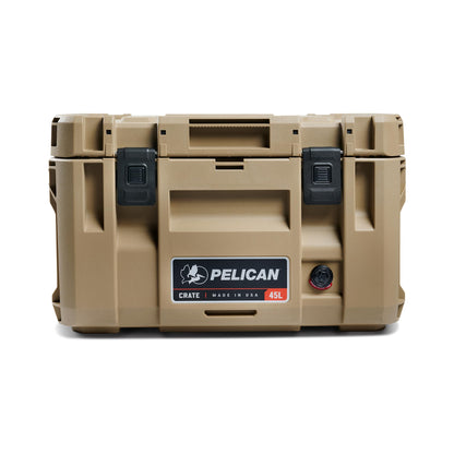 Pelican Crate - 45 Liter Storage Case - Cargo Box, Transport Case, Overland Case (Desert Tan)