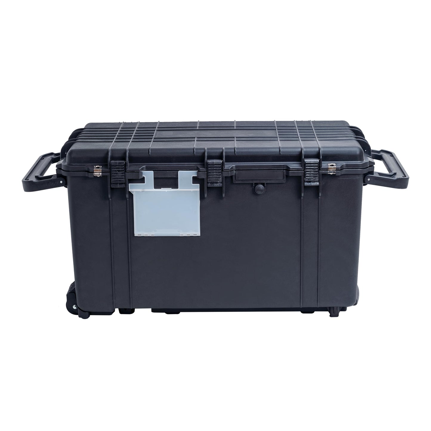 MEIJIA Portable Rolling Waterproof Protective Case,Hard Compact Case With Retractable Pull Handle And Wheels,Customizable Fit Foam Inserted,Elegant Black, 31.02" X19.41" X17.71"