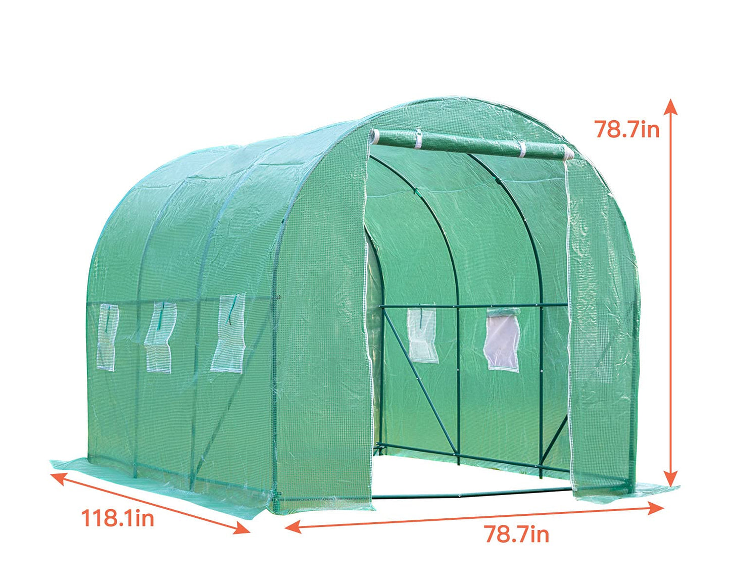 Greenhouse for Outdoors Greenhouse Walk-in Green House L10'xW7'xH7' Plastic Mini Greenhouse Kit Indoor Portable Greenhouse Plant Shelves Tomato Herb Canopy for Patio