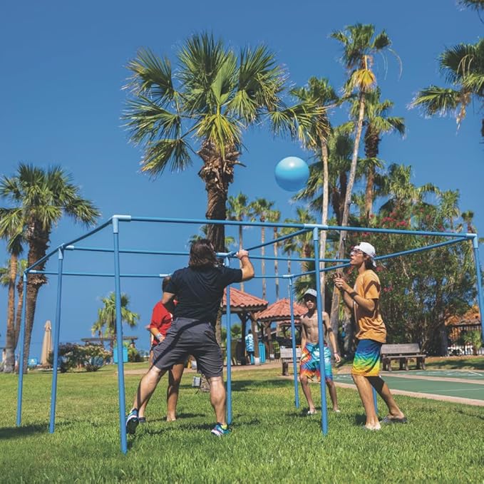 4 Square in the Air. Height Adjustable &amp Portable. All Ages &amp Skill Levels. Great for Families Churches Schools Camps. Fun &amp Community Building.
