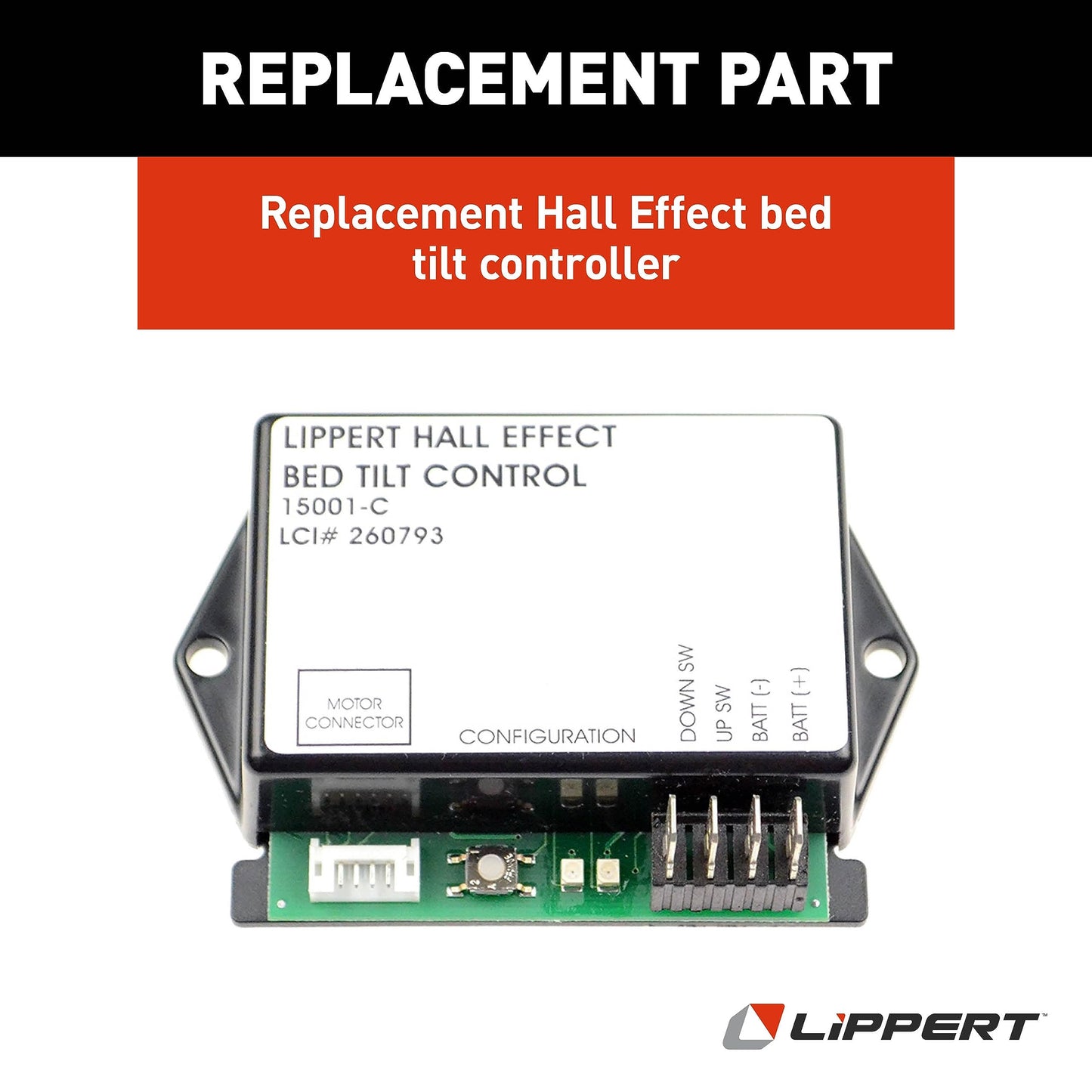 Lippert Hall Effect Replacement RV Bed Tilt Controller Module for 5th Wheel Campers, Travel Trailers, Fits Schwintek Systems, Exact-Match Component - 260793