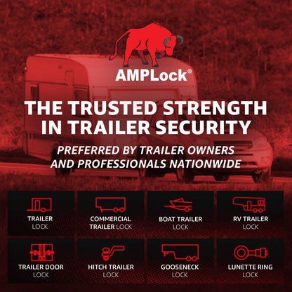 AMPLock U-BRP2516 2 5/16", Heavy Duty Trailer Lock for 2 5/16" Coupler, RV Camper Hitch Lock, Receiver Hitch Accessories, Fast Push System, Rust Resistant Finish, Long Term Outdoor Use