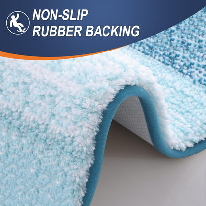 OLANLY Bathroom Rugs - Extra Soft Microfiber Mat with Rubber Backing | Quick Dry, Washable, 30x20, Peacock Blue