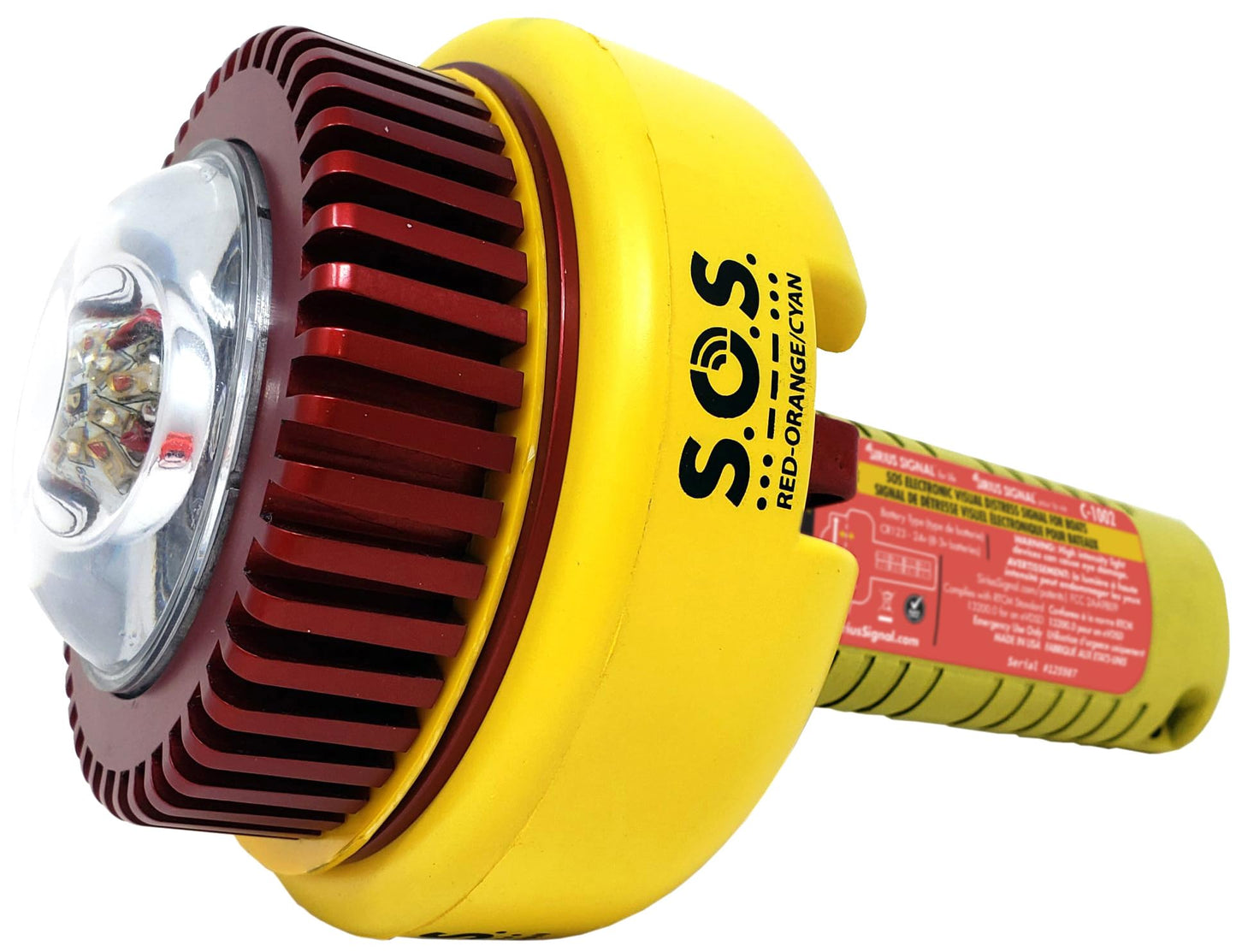 Sirius Signal C-1002 SOS LED Distress Signal - Two-Color & Infrared, USCG Approved, Includes Display Mount, Daytime Flag & Whistle