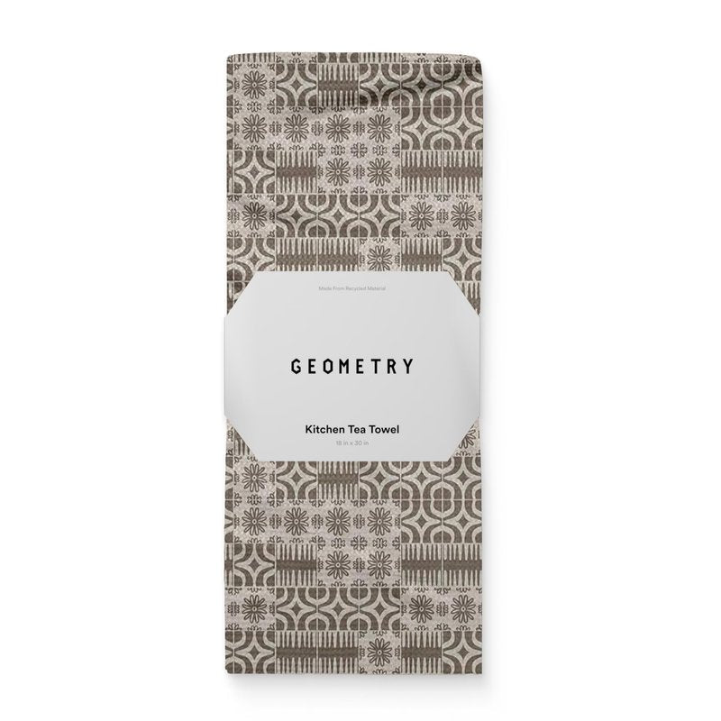 GEOMETRY Spring Kitchen Towels - Quick Dry Microfiber Cloth Spring & Summer Dish Towels for Kitchen Drying - Premium Quick Dry Towel - Sandy, 18" x 30" - 1-Pack