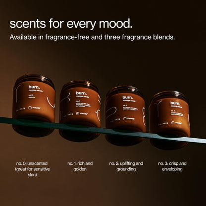 Maude Burn No. 0 - Unscented Hydrating + Skin-Softening Soybean + Jojoba Oil Massage Candle - Fragrance-Free, Soothing Warm Massage Oil Candle - Relaxing Self Care Gifts (4 oz)