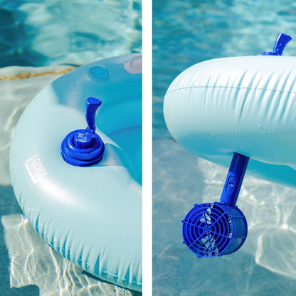 Comfy Floats Motorized Pool Float - Includes Motorized Propeller with 360º Operation and Cup Holder - 12V Motorized Pool Tube for Pool and Lake - Large Enough for Adults